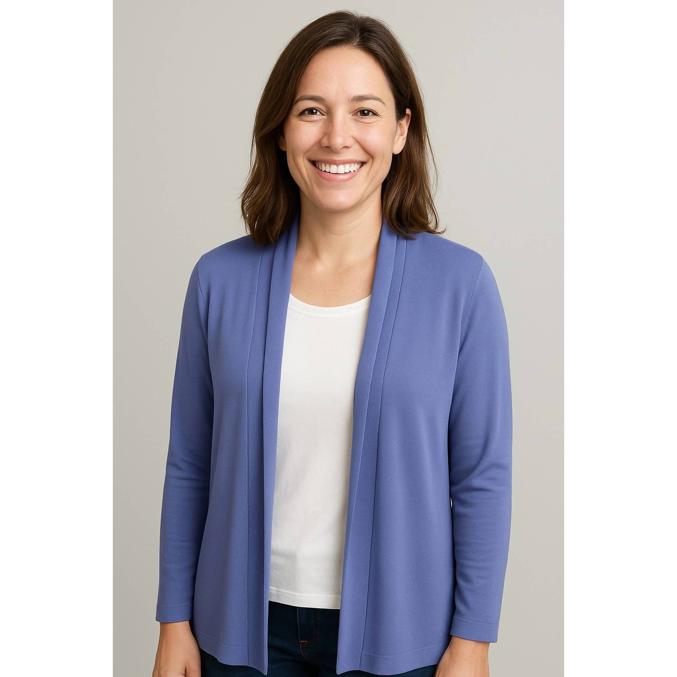 New Sympli Splice Cardigan Top In Jacaranda